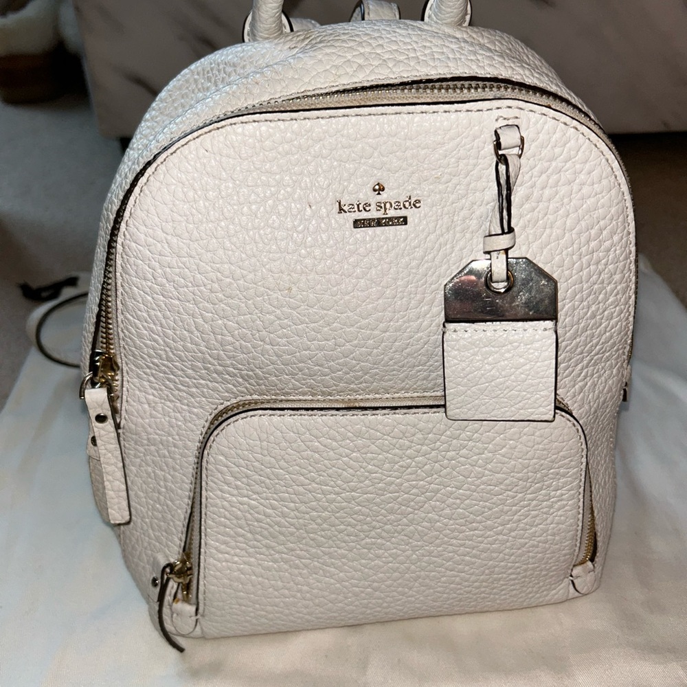Kate Spade White Leather Backpack